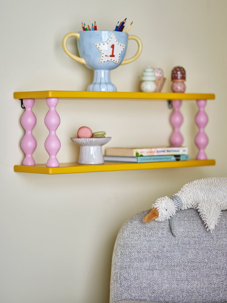 Bibiola Shelf, Yellow, MDF