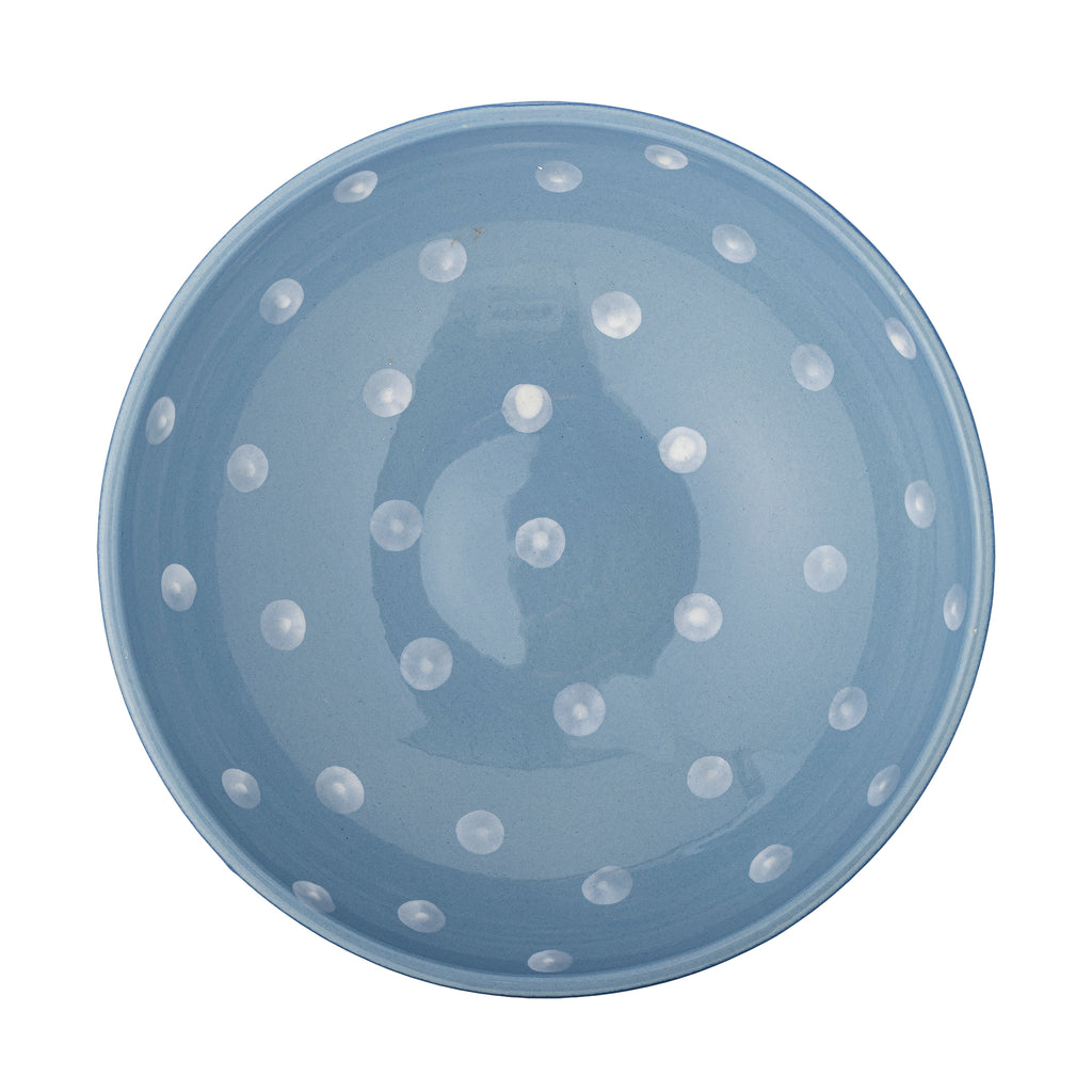 Riley Pedestal Bowl, Blue, Stoneware