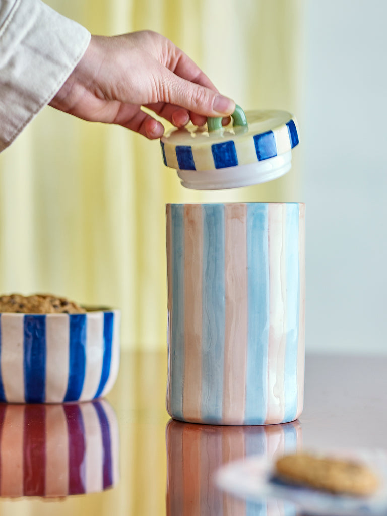 Phoenix Jar w/Lid, Multi, Stoneware