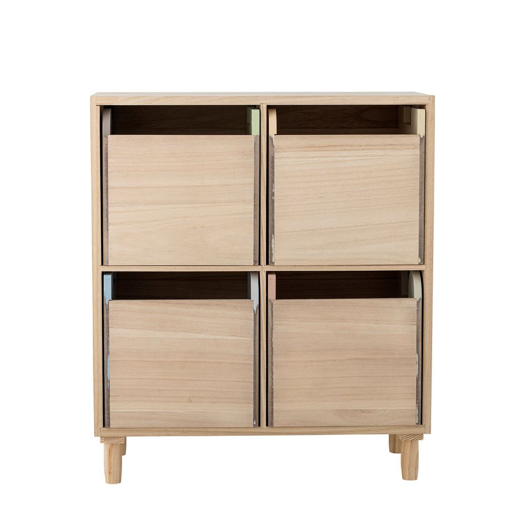 Calle Bookcase w/Drawers, Multi, Paulownia