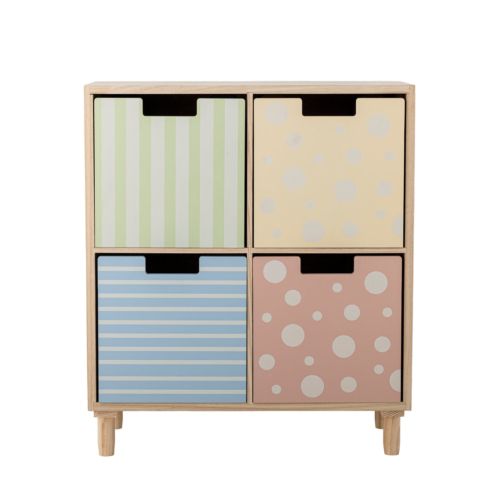 Calle Bookcase w/Drawers, Multi, Paulownia