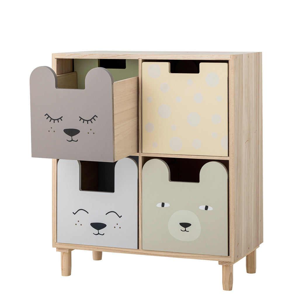 Calle Bookcase w/Drawers, Multi, Paulownia