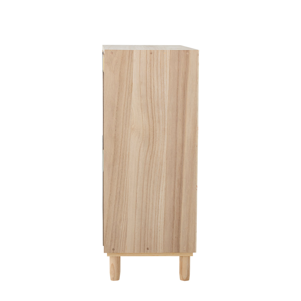 Calle Bookcase w/Drawers, Multi, Paulownia