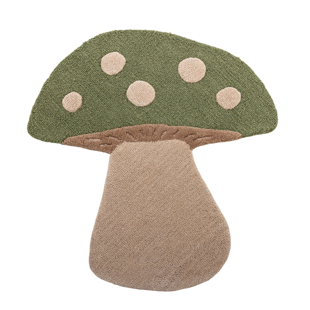 Mushroom Rug, Green, Wool