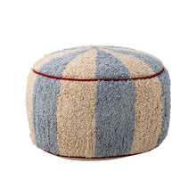 Load image into Gallery viewer, Charoline Pouf, Blue, Cotton