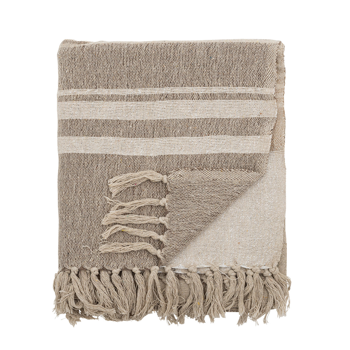 Lugo Throw, Brown, Recycled Cotton
