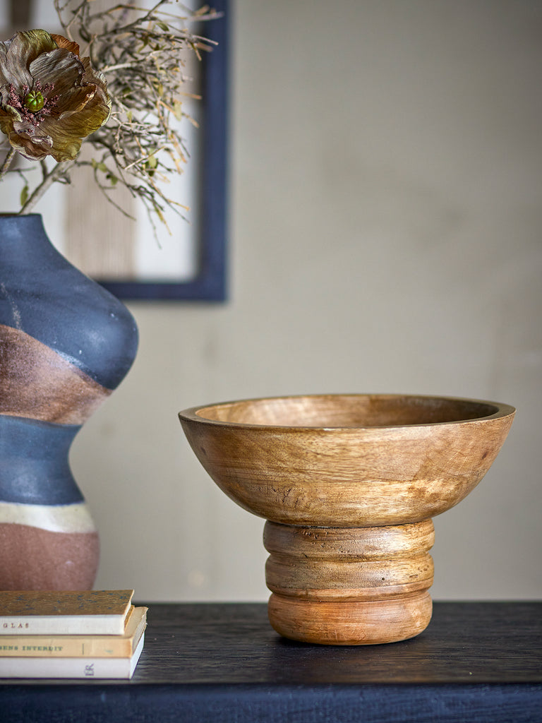Nanuka Pedestal Bowl, Nature, FSC 100%® Mango