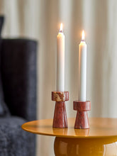 Load image into Gallery viewer, Anneli Candle Holder, Rose, Travertine