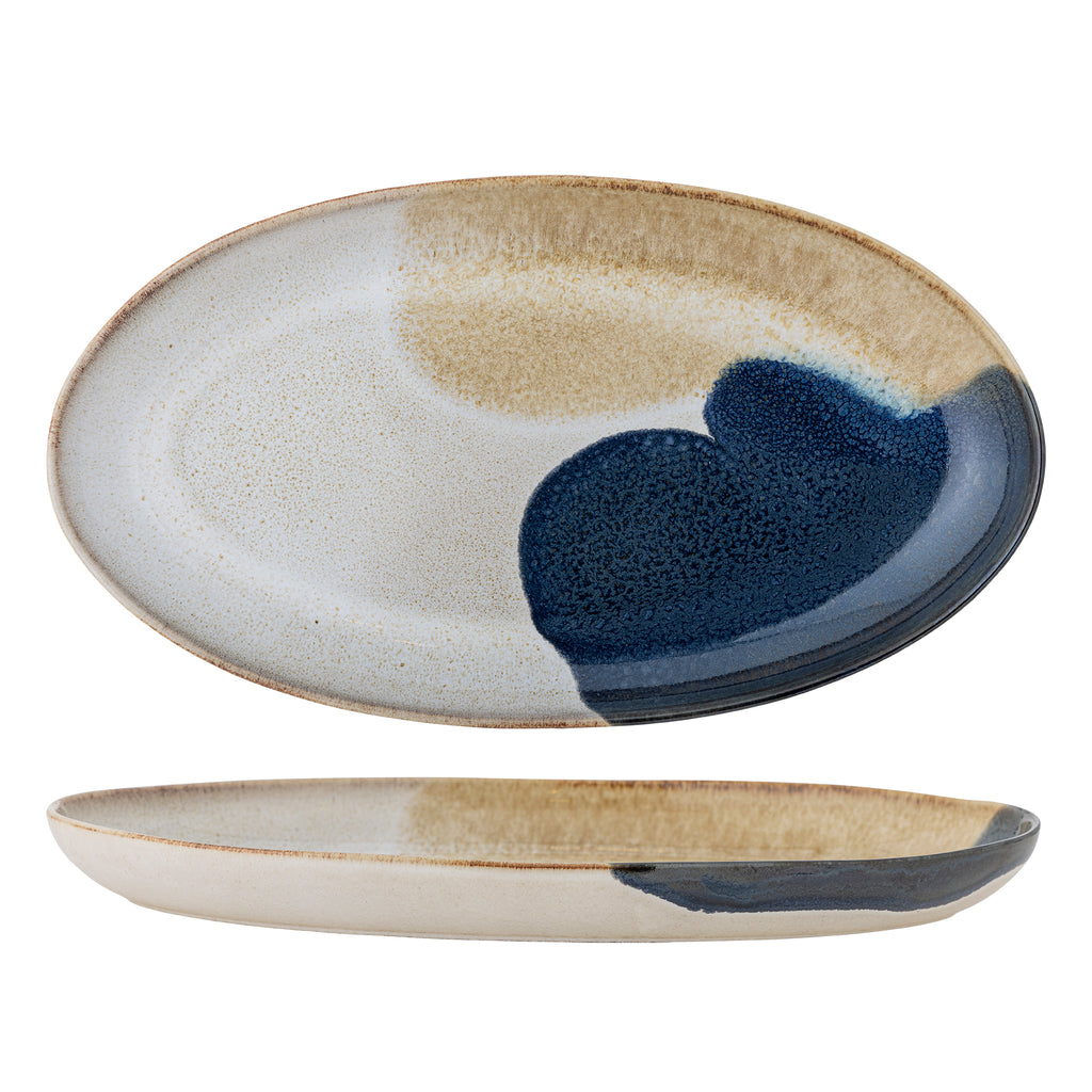 Jules Serving Plate, Blue, Stoneware