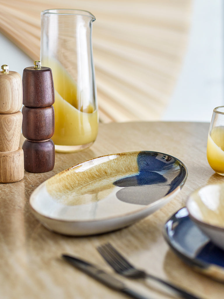 Jules Serving Plate, Blue, Stoneware