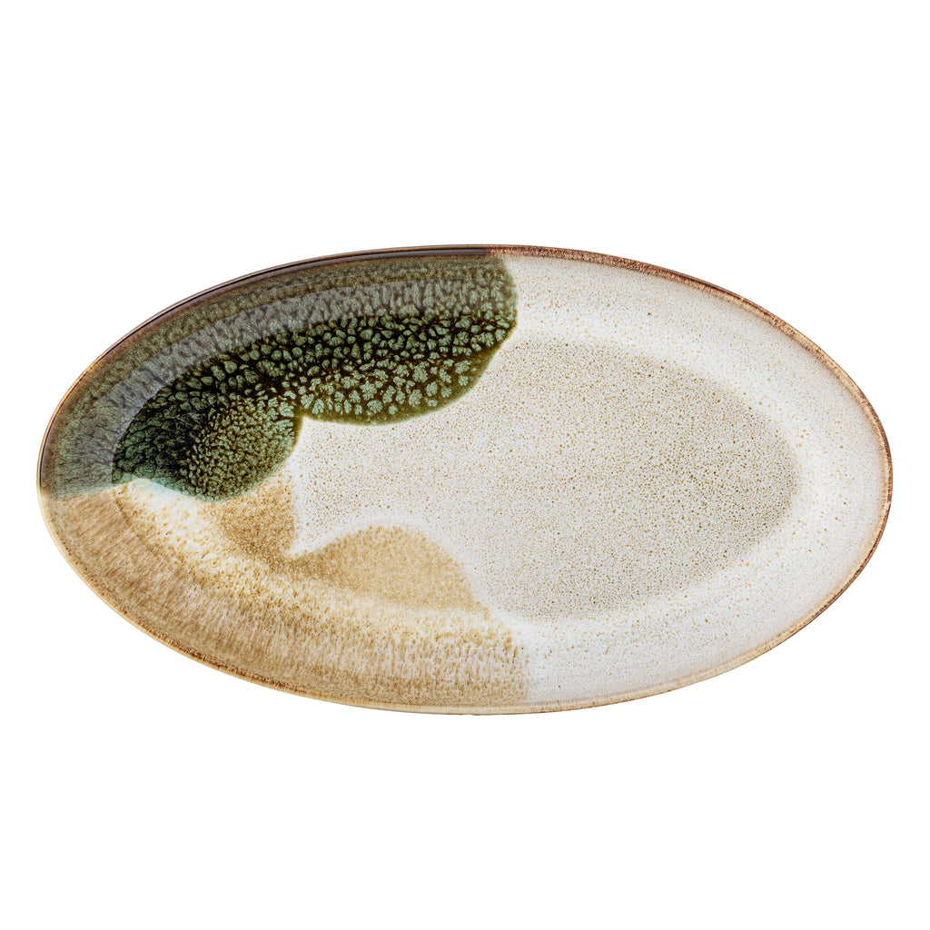 Jules Serving Plate, Green, Stoneware