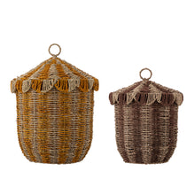 Laden Sie das Bild in den Galerie-Viewer, Cikkeline Basket w/Lid, Multi, Seagrass
