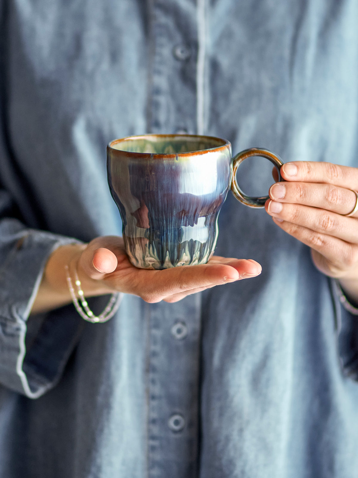 Nigel Mug, Blue, Stoneware