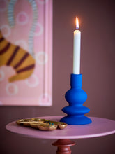 Cargar imagen en el visor de la galería, Thorne Candle Holder, Blue, Stoneware