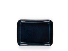 Laden Sie das Bild in den Galerie-Viewer, Dish rectangle 19 x 14 x 6 cm black/dark blue