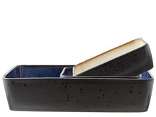 Load image into Gallery viewer, Dish rectangular 3 parts black/dark blue