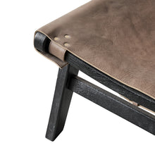 Cargar imagen en el visor de la galería, Lounge chair Philosophy - Brown/Black Mango wood/Leather - H77xW61xD52 cm