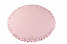 Load image into Gallery viewer, Baby Round 100cm Foam Play Mat with Frill Certified, Velvet, Light Pink