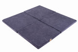 Baby Square 120x120cm Foam Foldable Play Mat Certified, Velvet, Blue-Gray