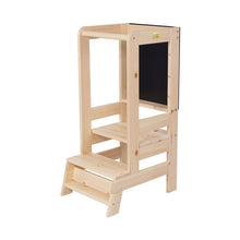 Load image into Gallery viewer, Wooden Kitchen Helper - Learning tower with board Natural