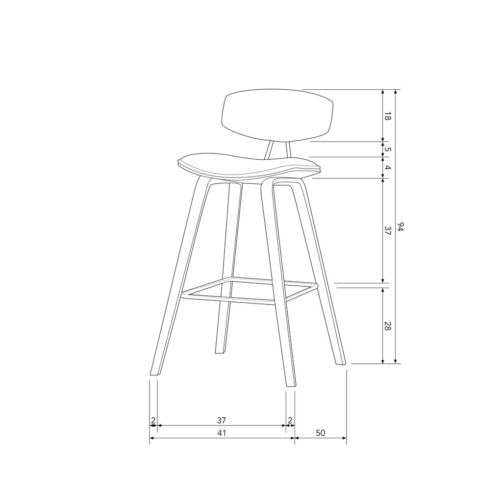 Senn barstool velvet black