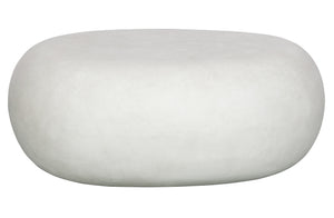 PEBBLE COFFEE TABLE WHITE 31X65X49