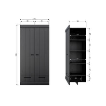 Laden Sie das Bild in den Galerie-Viewer, CONNECT 2-DOORS - DRAWER - STRIP DOORS BLACK [fsc]