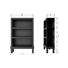 Laden Sie das Bild in den Galerie-Viewer, BONK OPEN CABINET PINE MATT BLACK [fsc]