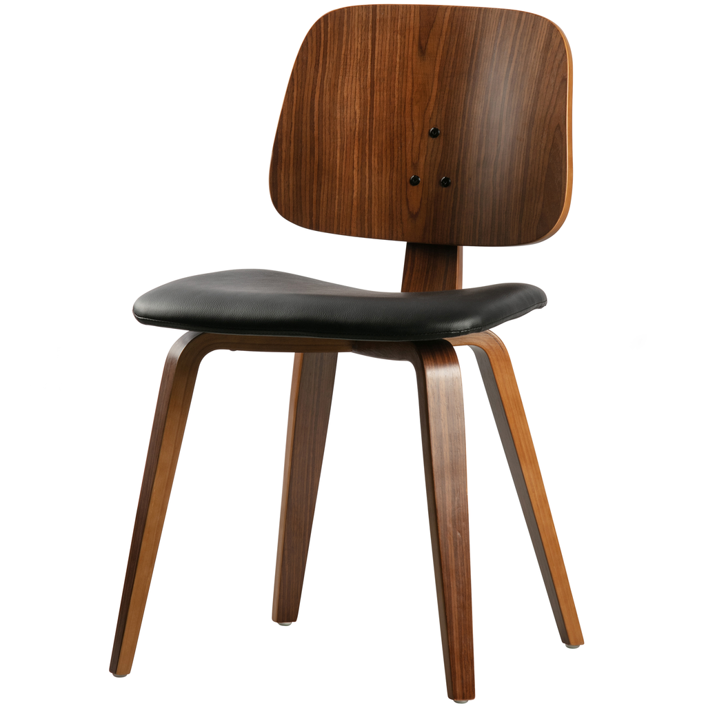 Classic dining chair black/walnut