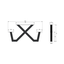 Charger l'image dans la galerie, TABLO GARDEN X-LEG PICNIC METAL BLACK - 1 PIECE