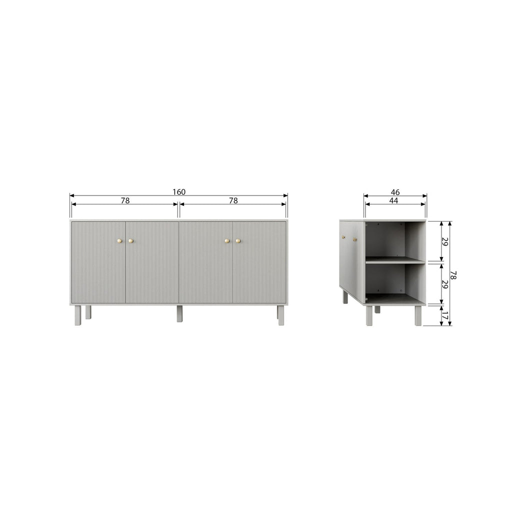 MADU SIDEBOARD PINE CLOUD GREY [fsc]