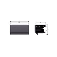 Laden Sie das Bild in den Galerie-Viewer, FINCA TV UNIT 75CM PINE DEEP BLACK [fsc]
