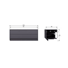 Laden Sie das Bild in den Galerie-Viewer, FINCA TV UNIT 100CM PINE DEEP BLACK [fsc]