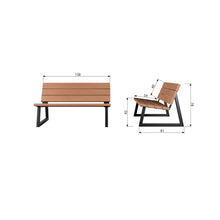 Load image into Gallery viewer, BANCO GARDEN BENCH AYOUS WOOD/METAL NATURAL [fsc]