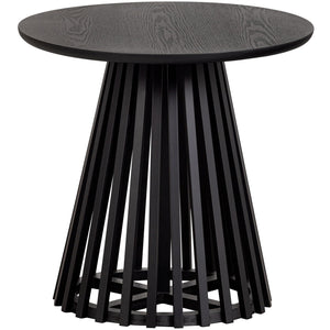SLATS HIGH SIDETABLE WOOD BLACK 48xØ50