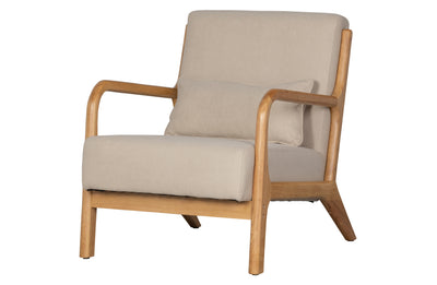 ARMCHAIR WOVEN FABRIC NATUREL