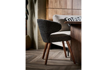 Load image into Gallery viewer, CAPE DINING CHAIR MELANGE FABRIC BLACK