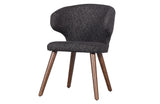 CAPE DINING CHAIR MELANGE FABRIC BLACK