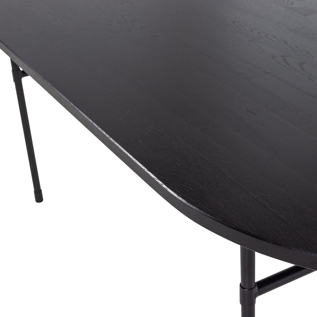 ARTHUR TABLE OVAL OAK BLACK [fsc] H-LEG