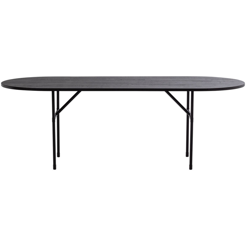 ARTHUR TABLE OVAL OAK BLACK [fsc] H-LEG