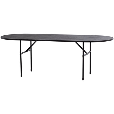 ARTHUR TABLE OVAL OAK BLACK [fsc] H-LEG