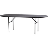 ARTHUR TABLE OVAL OAK BLACK [fsc] H-LEG
