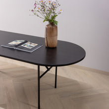 Load image into Gallery viewer, ARTHUR TABLE OVAL OAK BLACK [fsc] H-LEG
