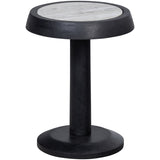 NANNE SIDETABLE MANGO WOOD BLACK WITH MARBLE TOP