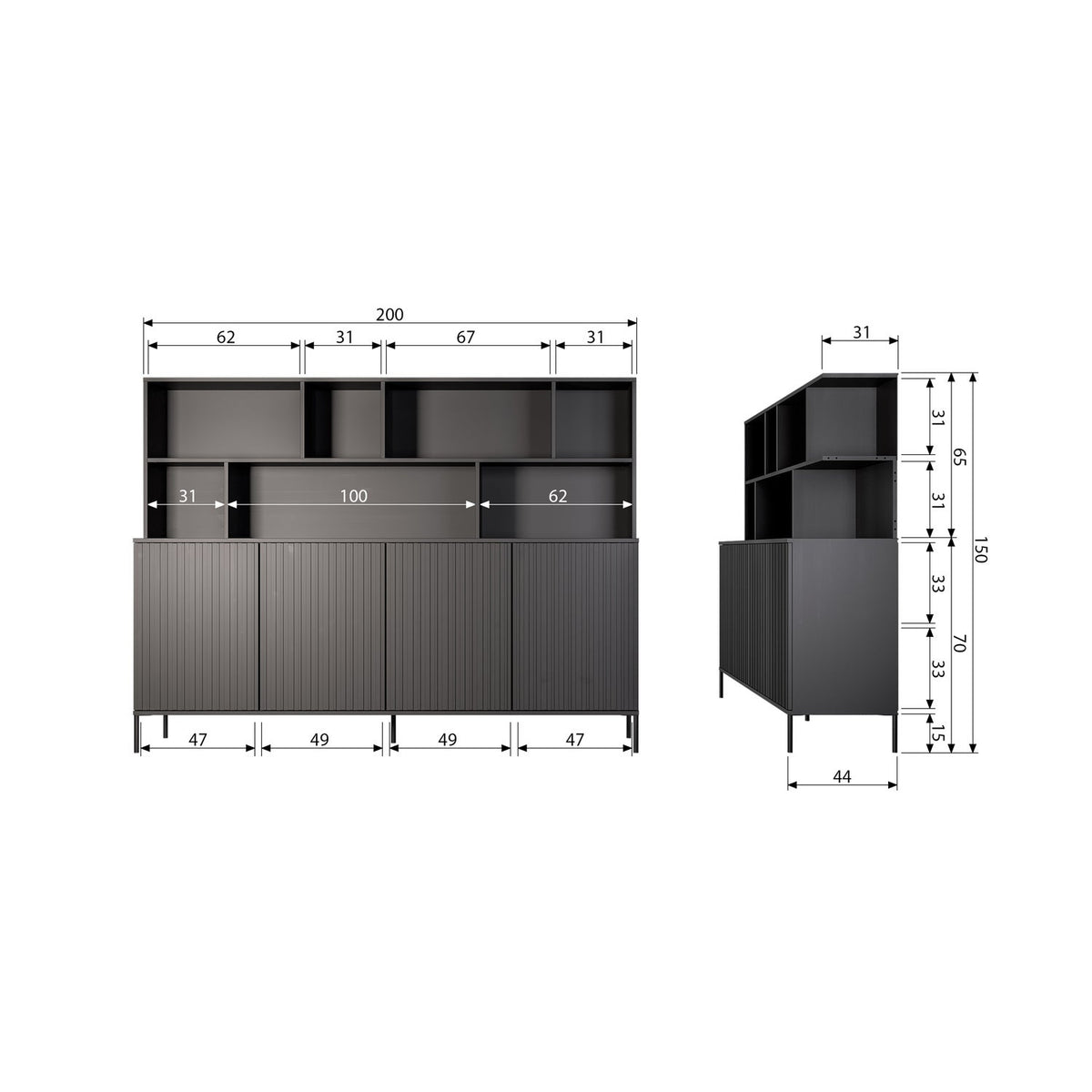 NEW GRAVURE WALL CABINET PINE DUST [fsc]