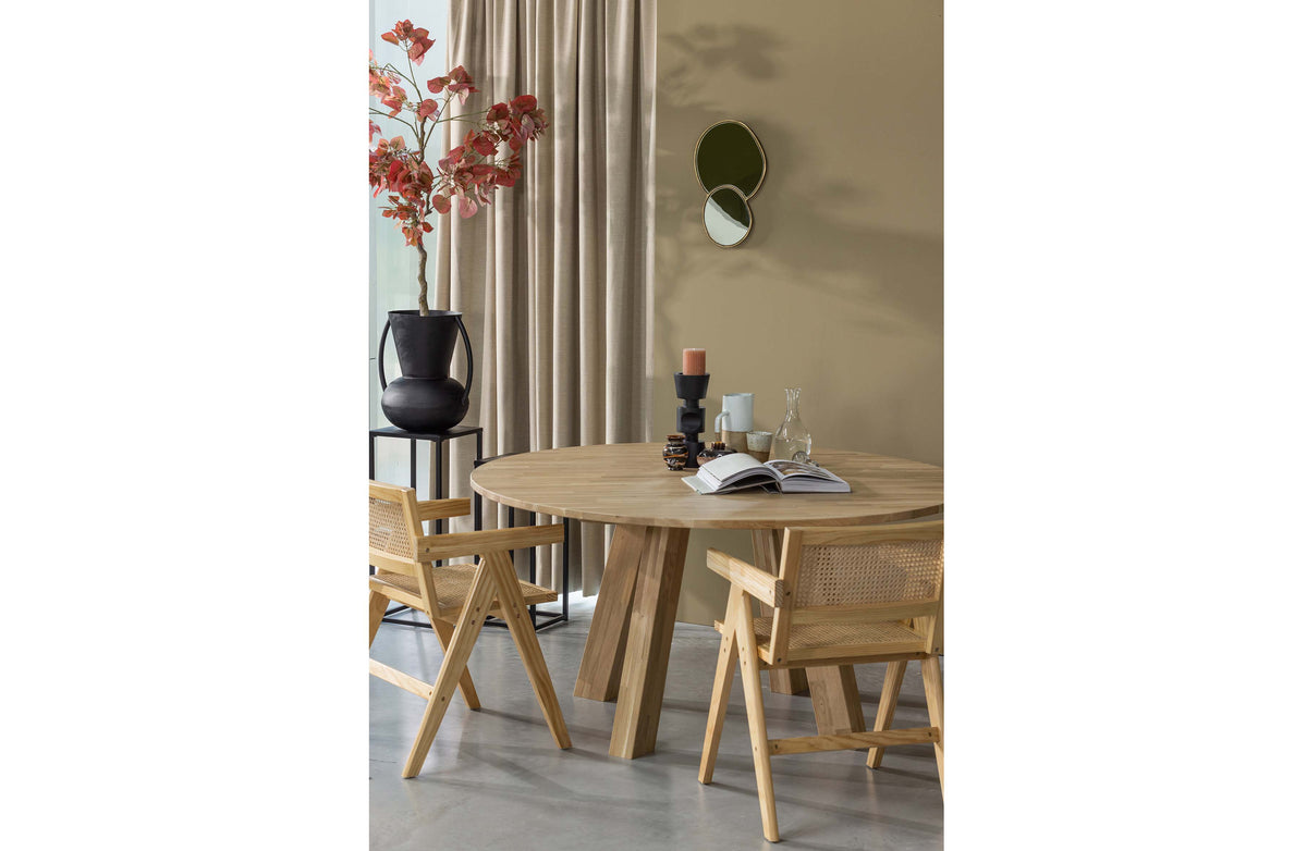 RHONDA DINING TABLE Ø150CM OAK NATURAL [FSC]