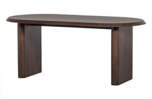 Load image into Gallery viewer, ELLIPS DINING TABLE MANGO WOOD WALNUT 90X180CM