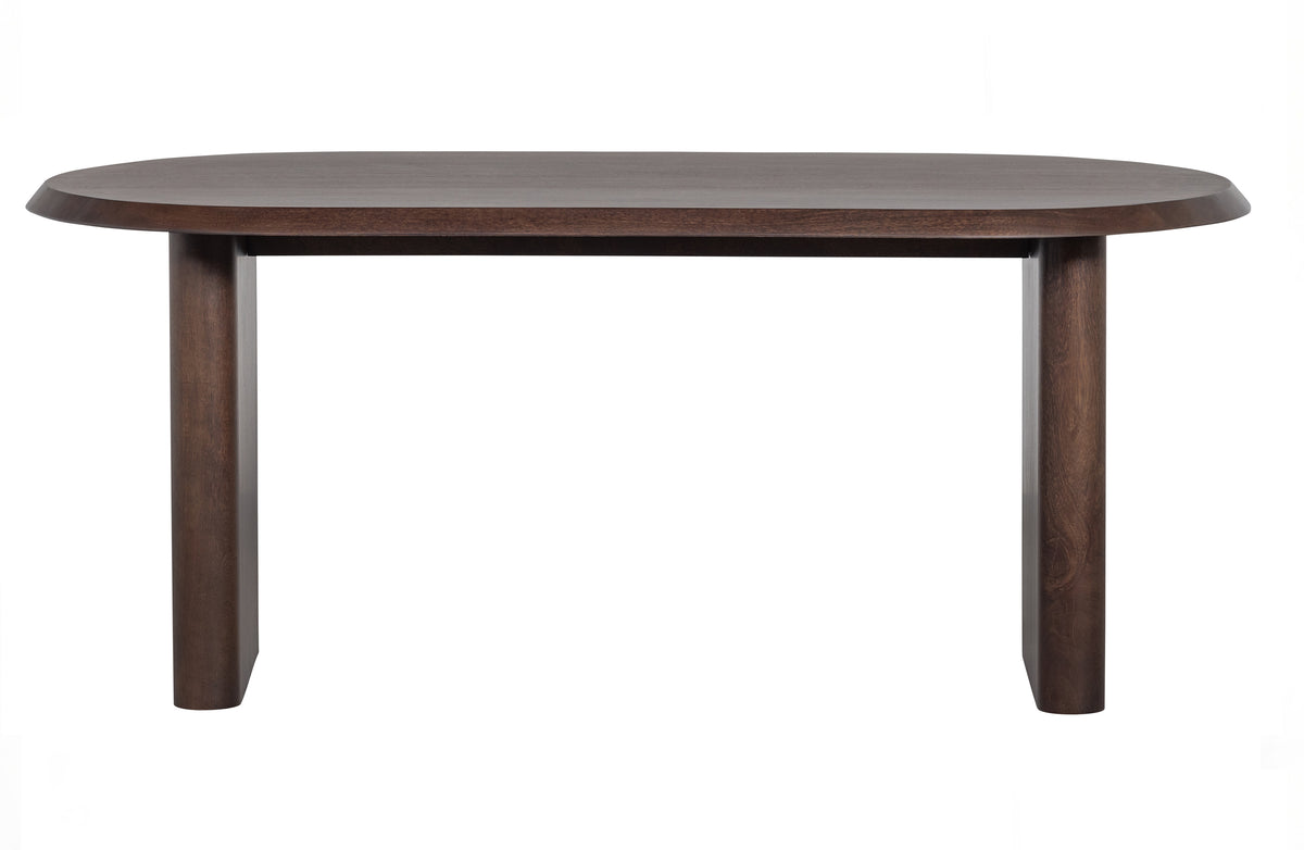 ELLIPS DINING TABLE MANGO WOOD WALNUT 90X180CM