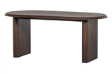 ELLIPS DINING TABLE MANGO WOOD WALNUT 90X180CM