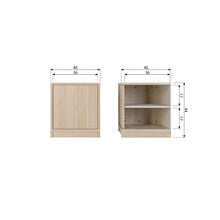 Laden Sie das Bild in den Galerie-Viewer, MODULAIR BASE CABINET 40CM OAK NATURAL MATT [fsc]